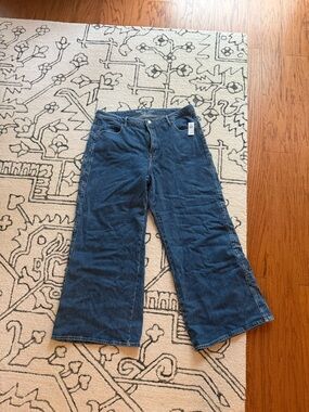 Old Navy Dark Blue Wide Leg Jeans - High Rise Flare